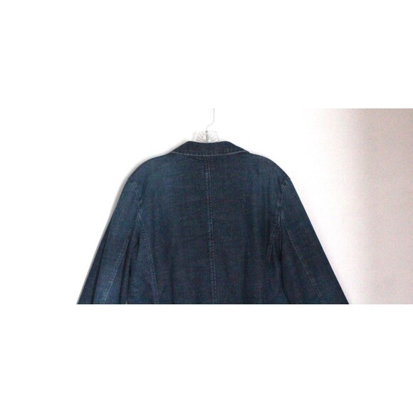 Vintage Bass Womes's Large Denim Jean Jacket Single Breasted - Picture 5 of 7